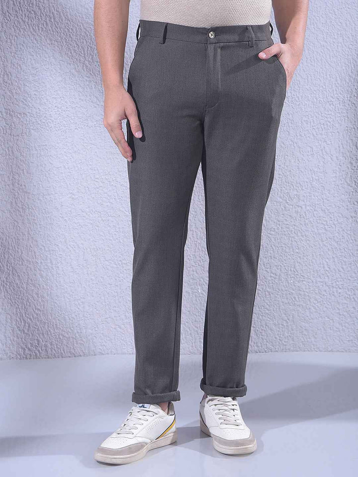 Brown Checked Trousers