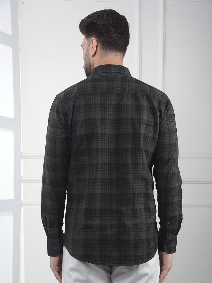Apex Hunter Green Checked 100% Cotton Shirt