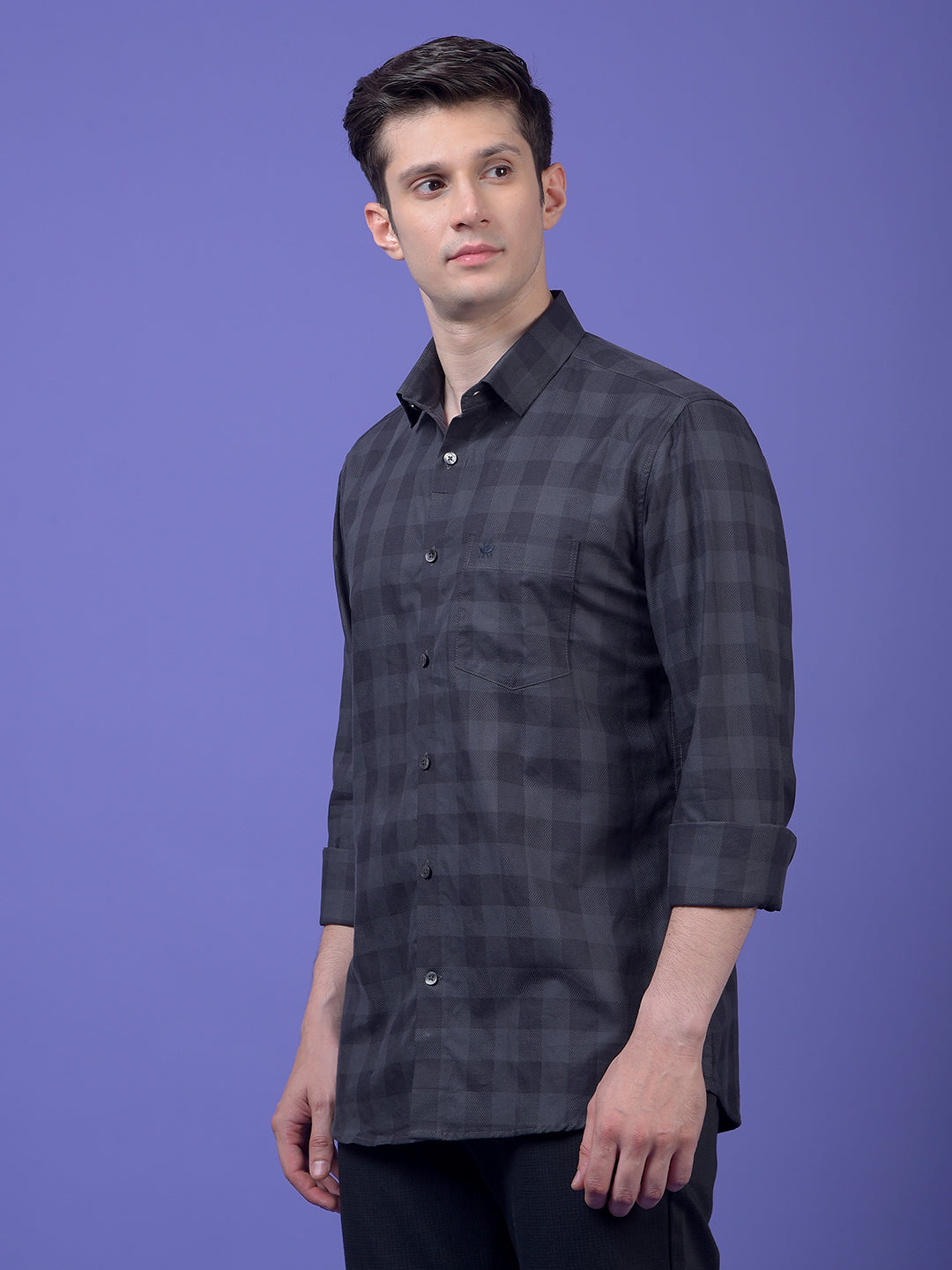 Green Checked 100% Cotton Shirt