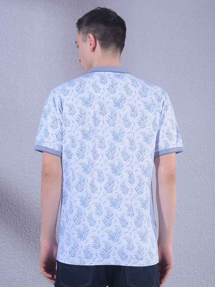 Blue Floral Print T-Shirt
