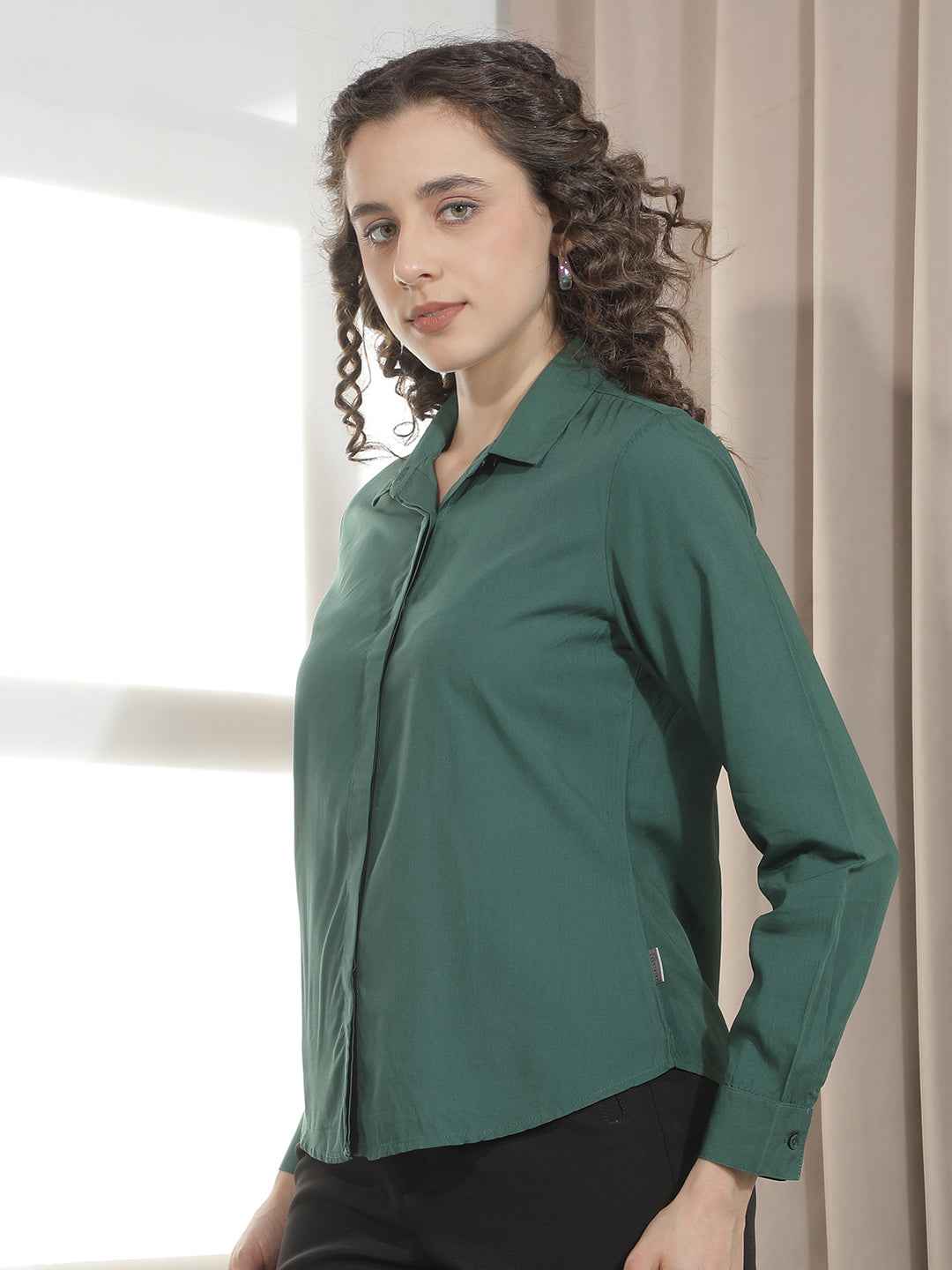Refreshing Green Modal Casual Top