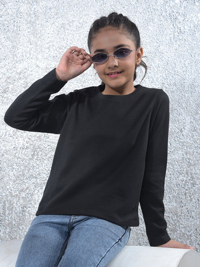 Sophisticated Black Knitted T-Shirt