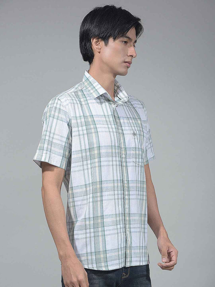 Green Checked 100% Cotton Shirt