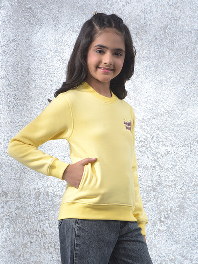 Yellow Knitted Sweatshirt