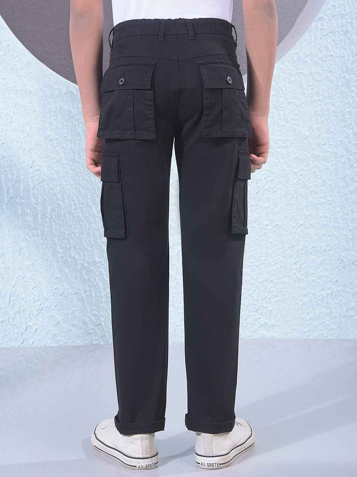 Black Street Utility Cargo Trousers