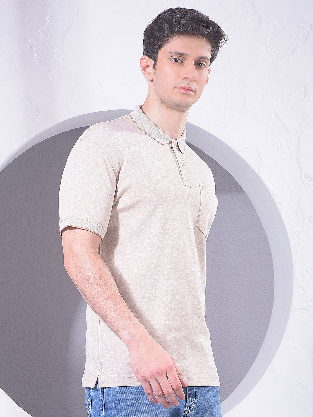 Minimal Beige T-Shirt