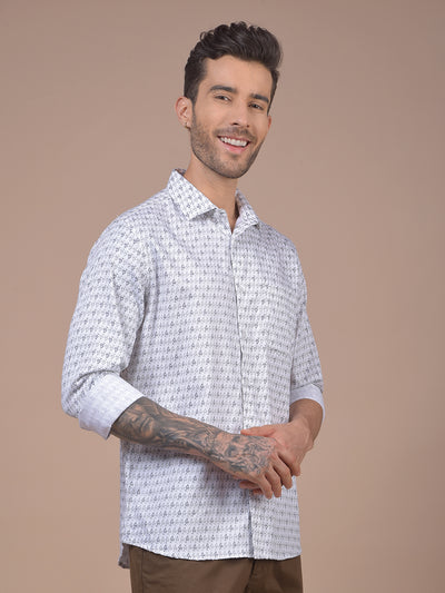 White Printed Shirt