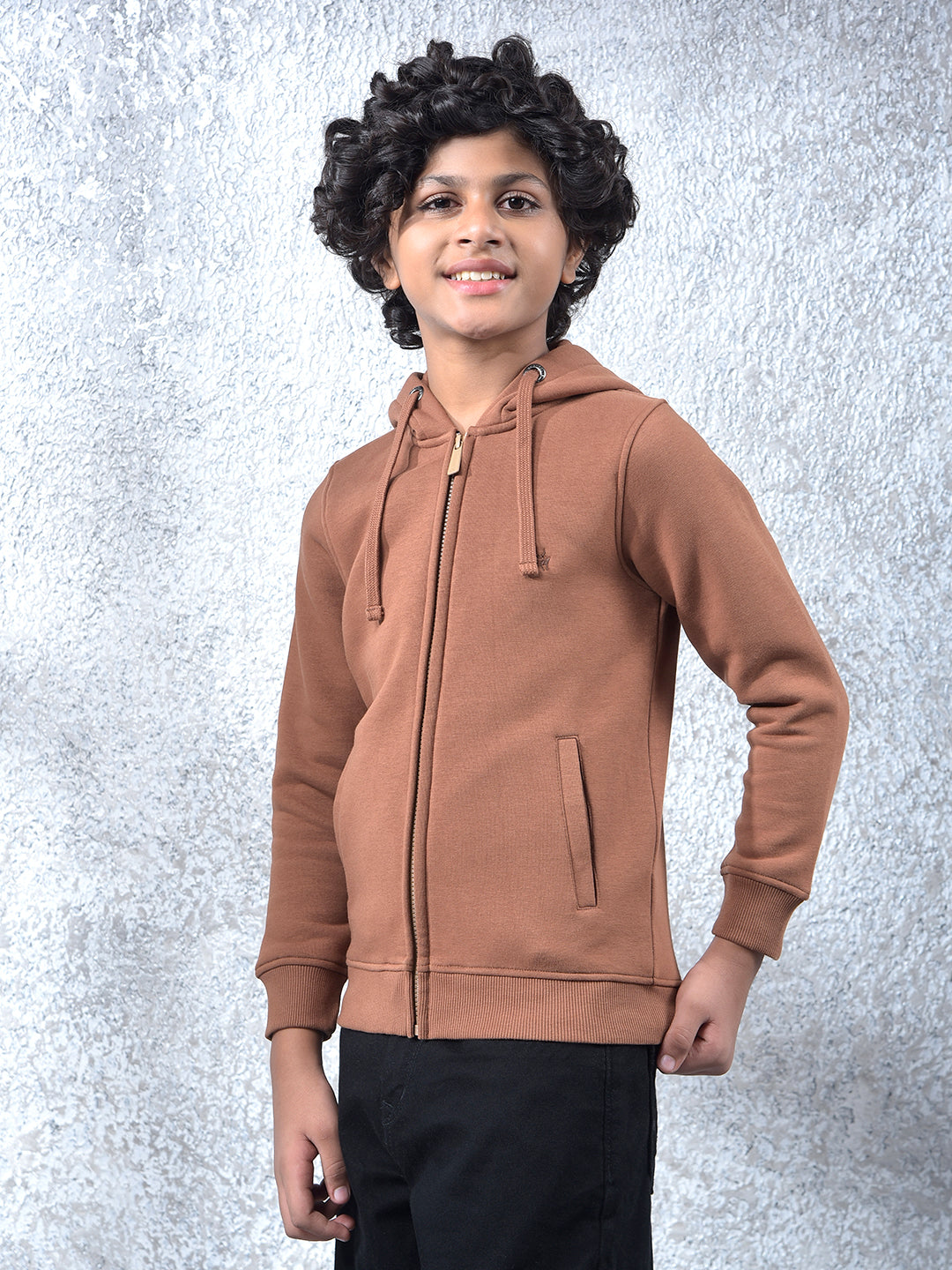Brown Hooded Neck Sweatshirt
