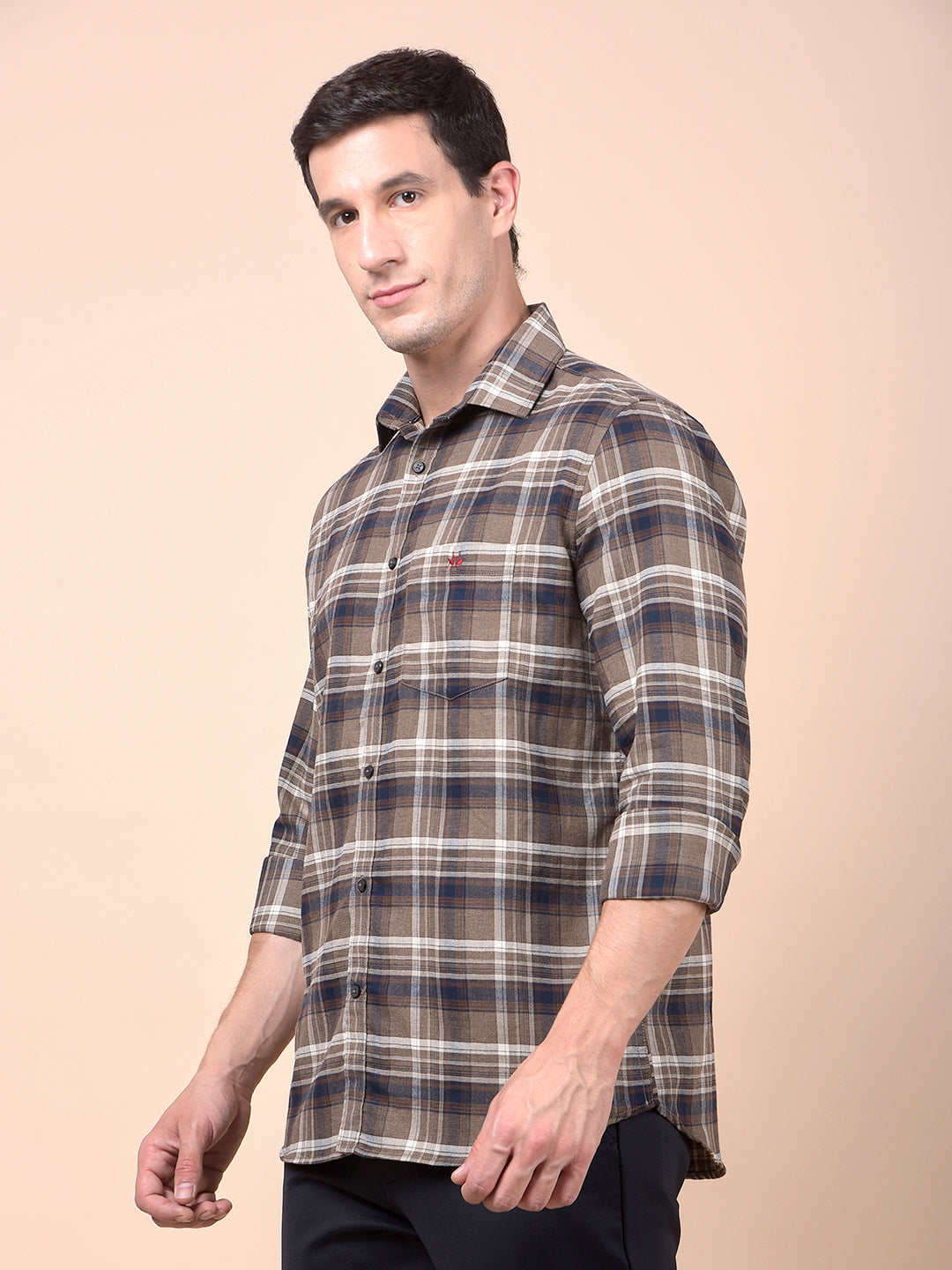 Brown Checked Shirt