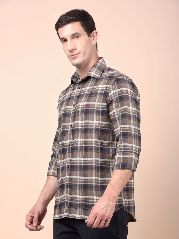 Brown Checked Shirt