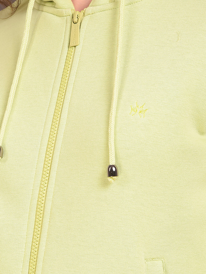 Green Hooded Neck Sweatshirt