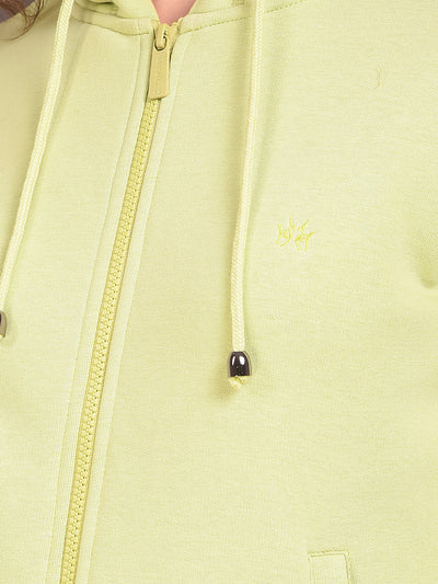 Green Hooded Neck Sweatshirt