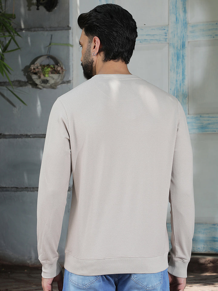 Refined Warm Sand Beige Sweatshirt