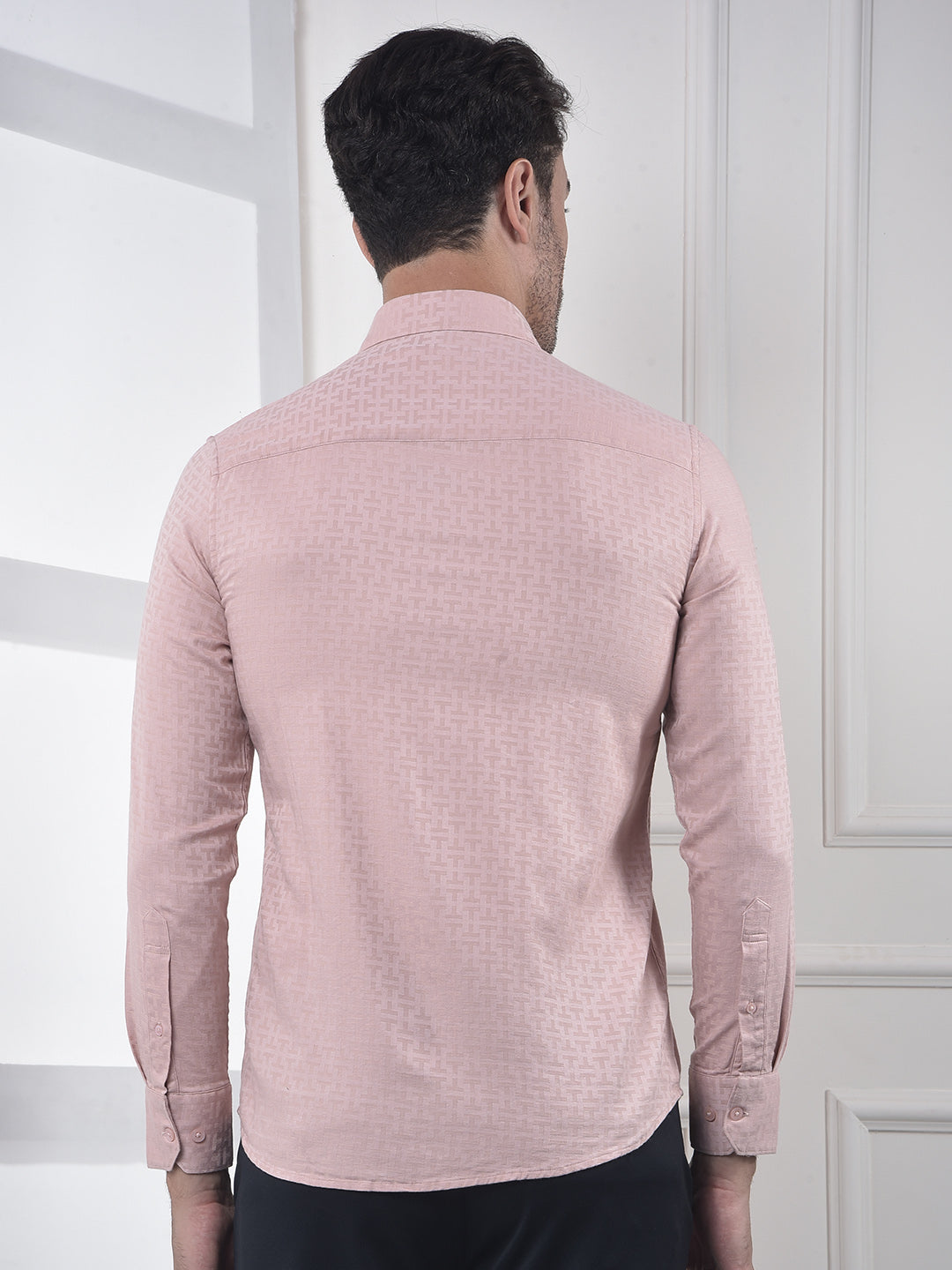 Pink Printed 100% Cotton Shirt