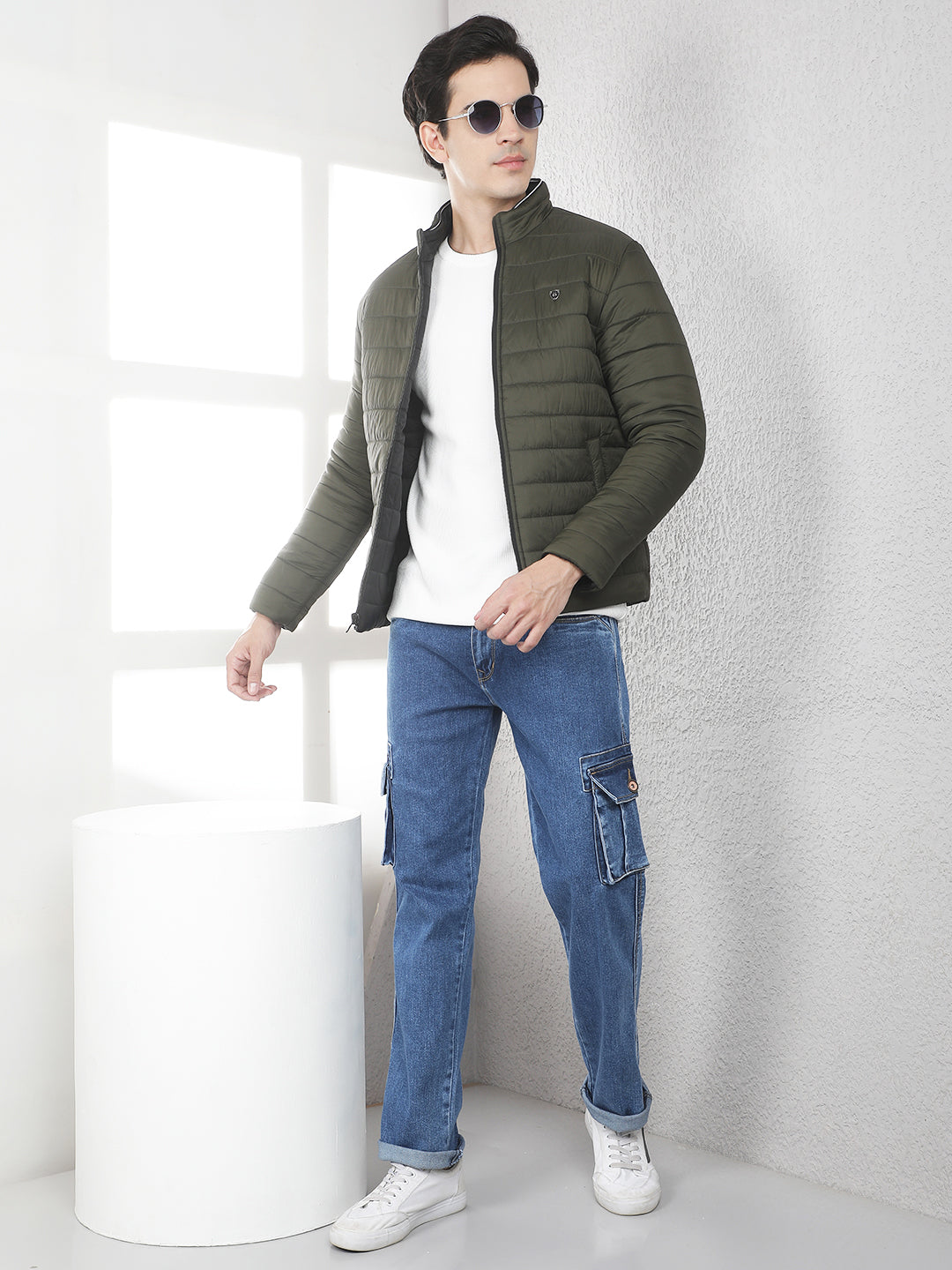 Olive Quilted Reversible Jacket