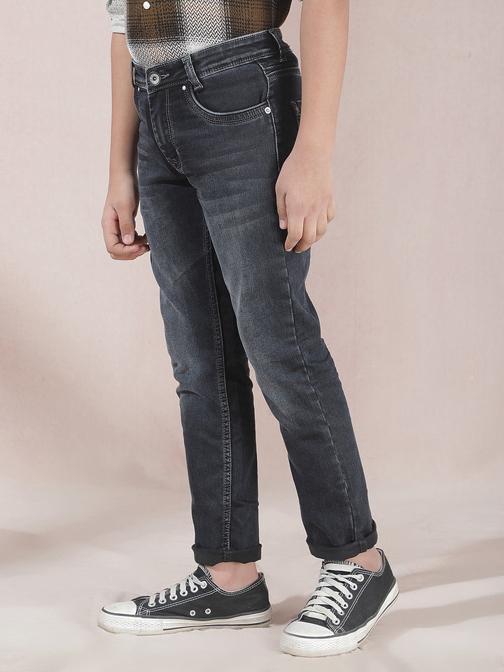 Classy Slim Dark Wash Black Jeans