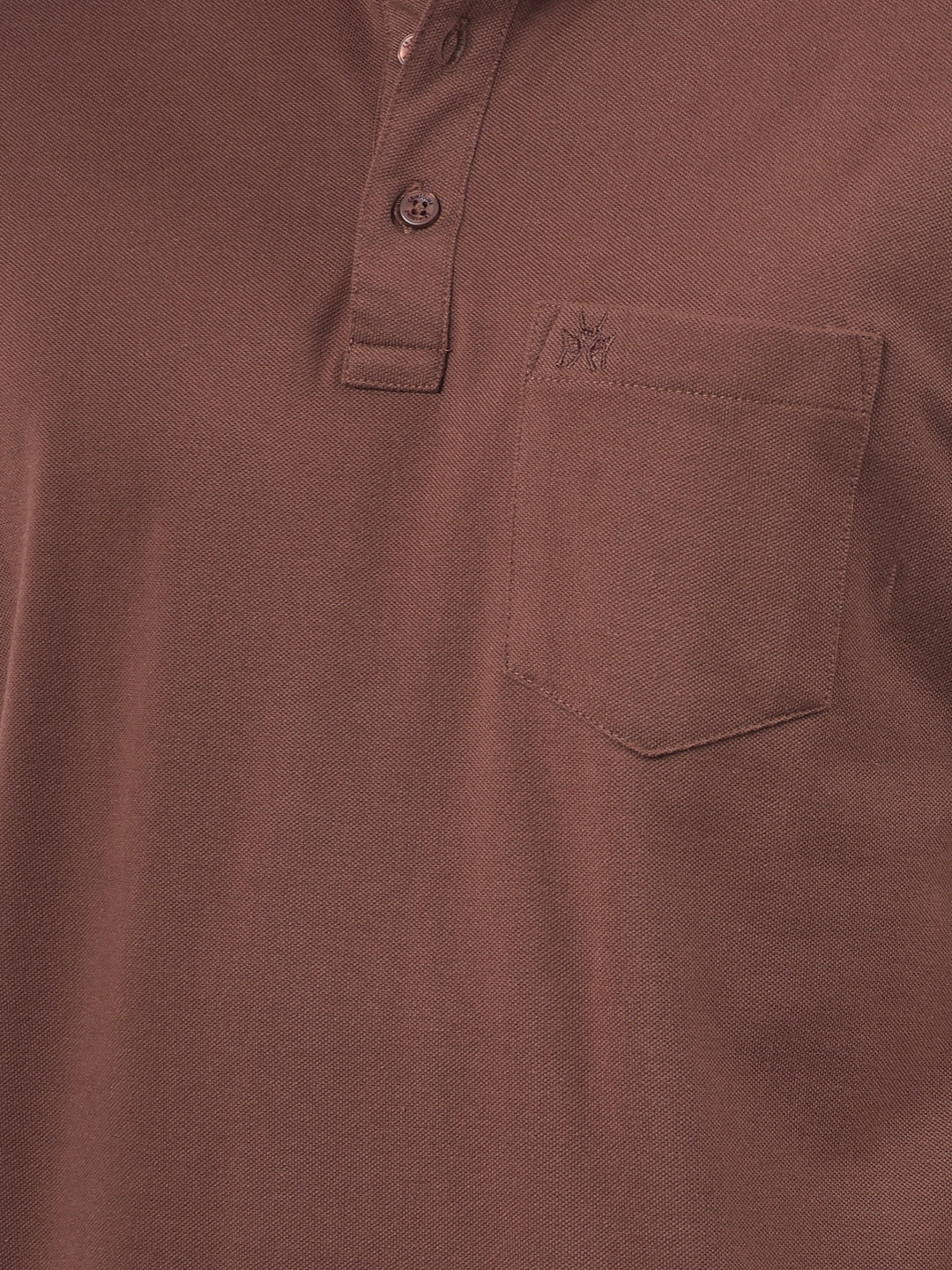 Brown Polo Neck T-Shirt