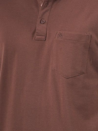 Brown Polo Neck T-Shirt