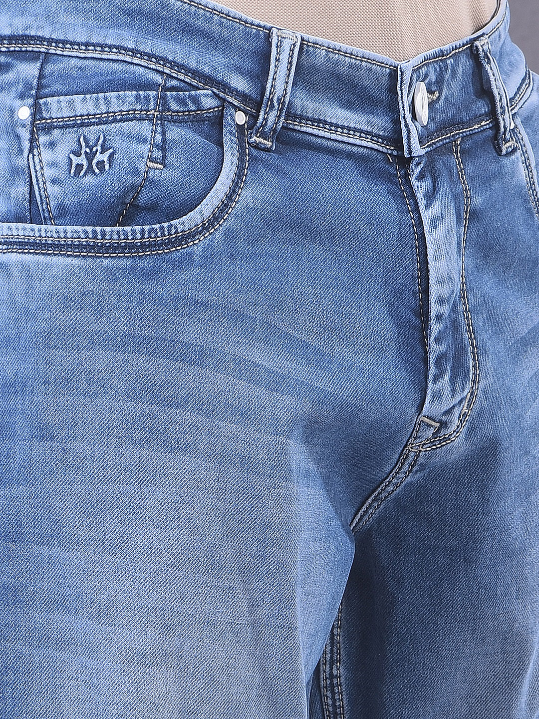 Vintage Blue Straight-Leg Jeans