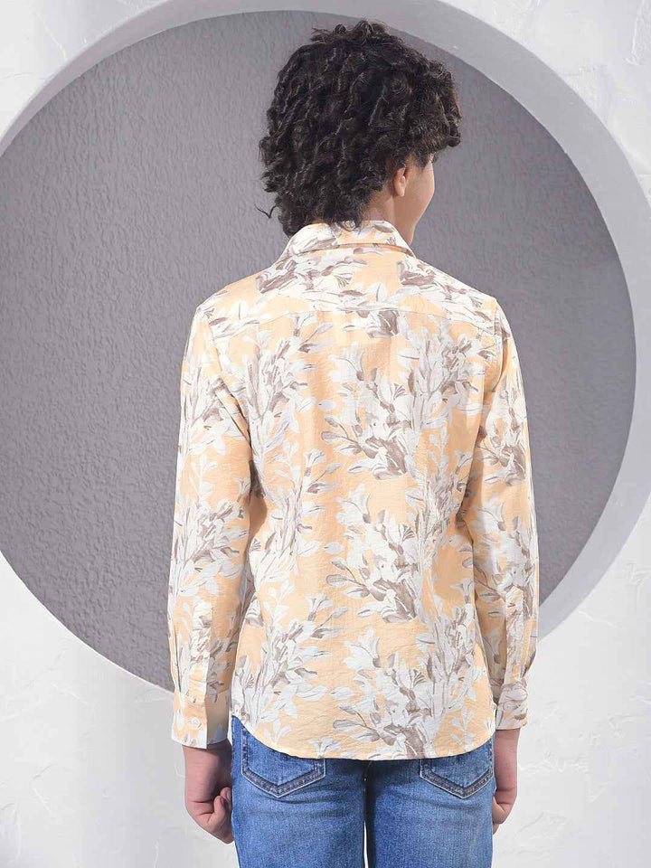 Yellow Floral Print Shirt