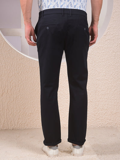 Metrofit Chinos Navy Blue Trousers