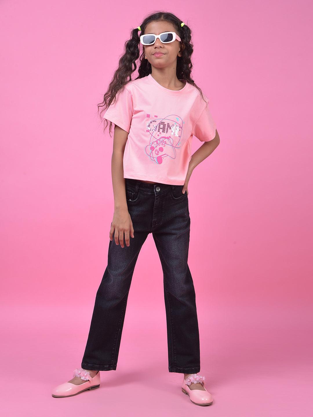 Pink Graphic Print T-Shirt