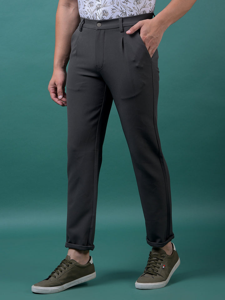 Grey Korean Fit Trousers