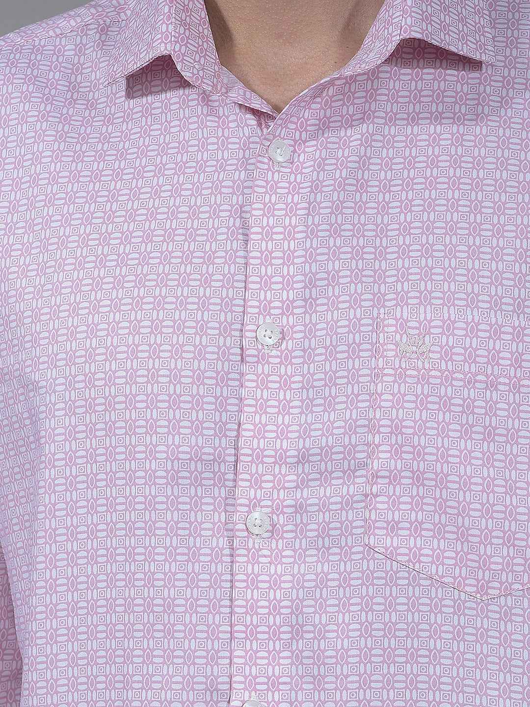 Pink Printed Modal Shirt