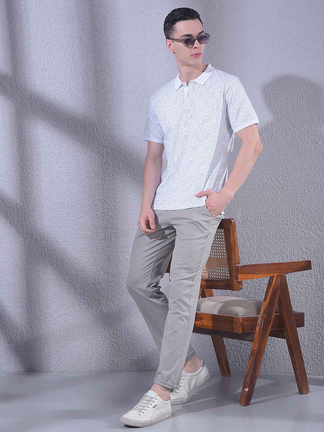 White Printed T-Shirt