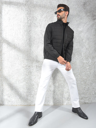 Contemporary Cut Black Puffer Jacket