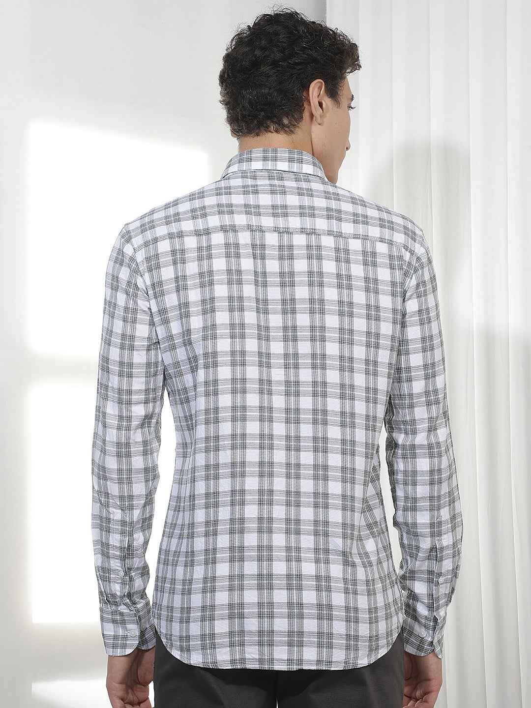Green Checked 100% Cotton Shirt