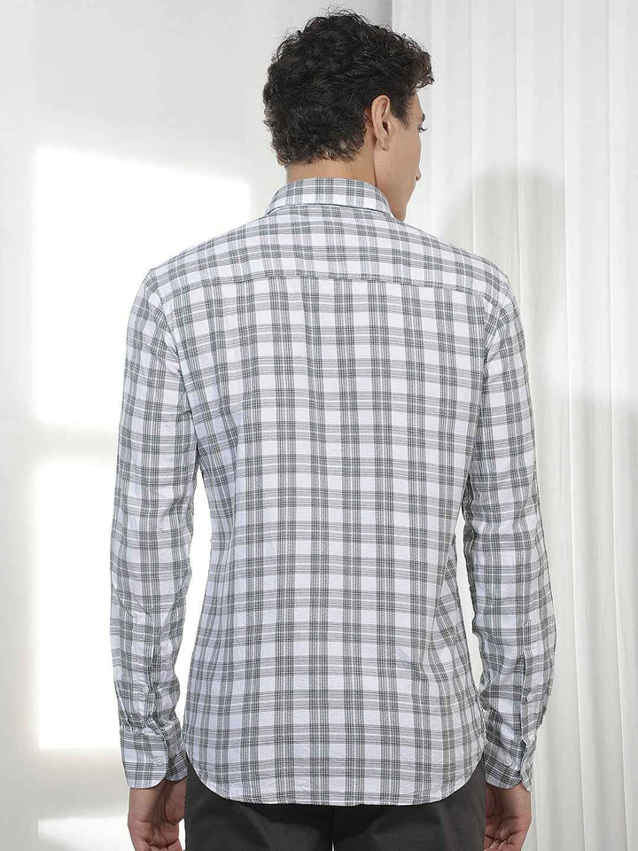 Green Checked 100% Cotton Shirt