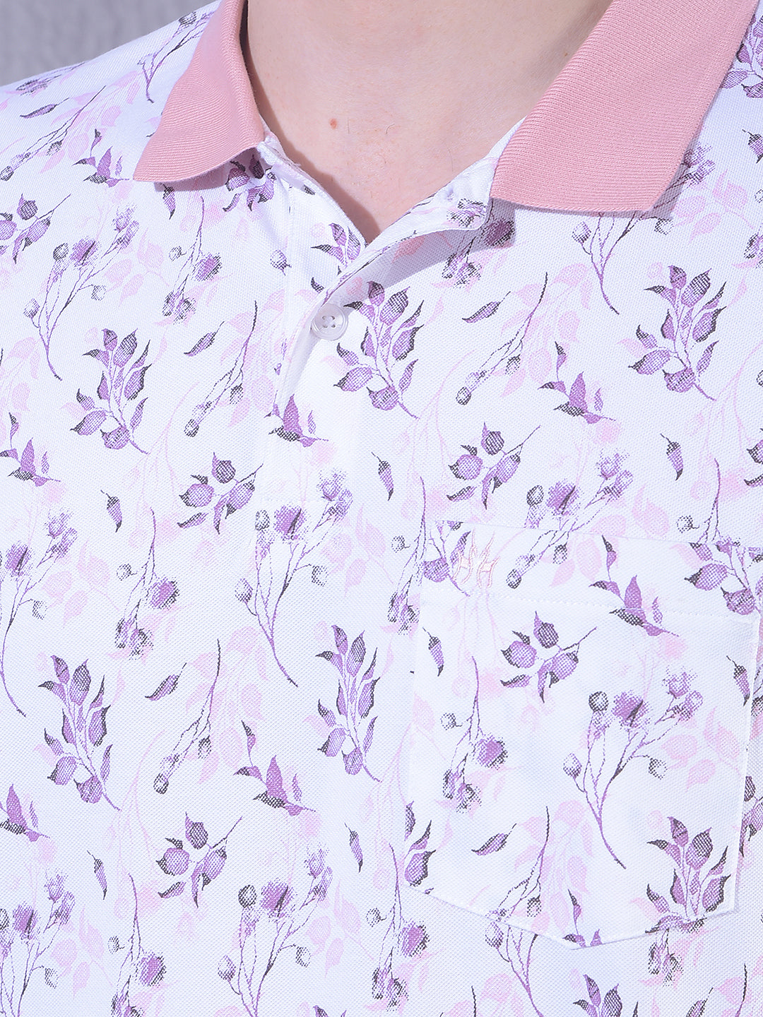 Peach Floral Print T-Shirt