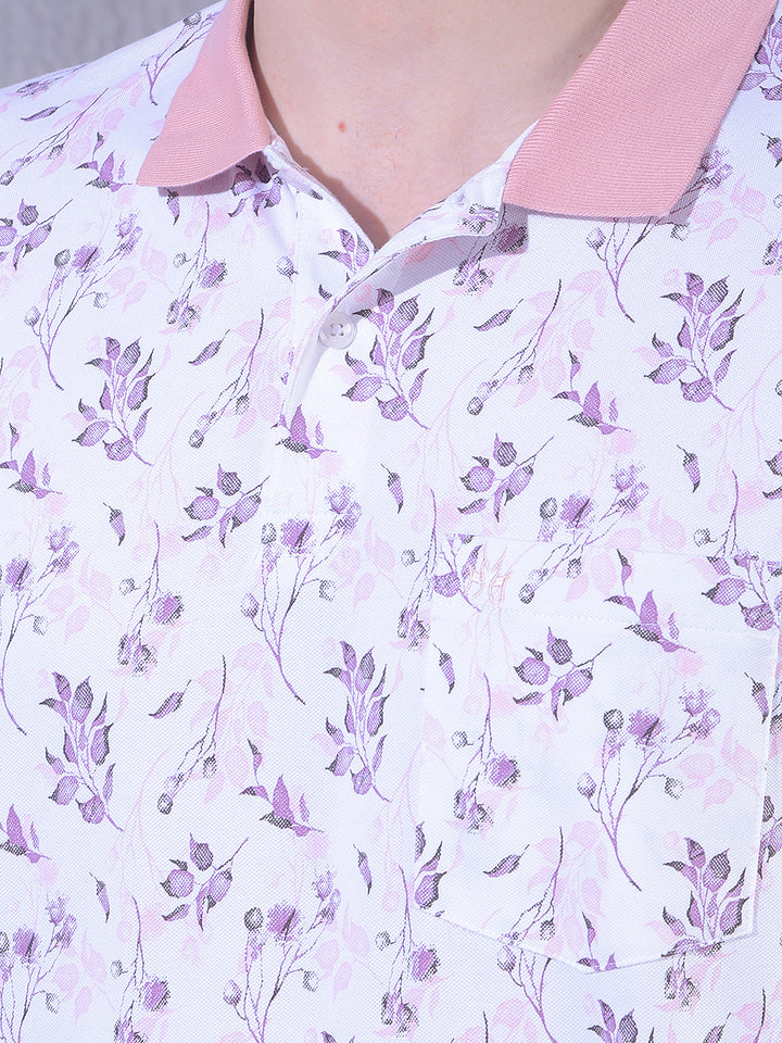 Peach Floral Print T-Shirt