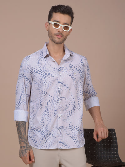 Blue Printed Shirt