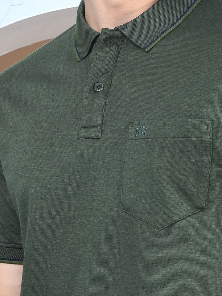 Green Polo Neck T-Shirt