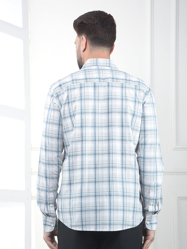 Warm Grey Checked Shirt