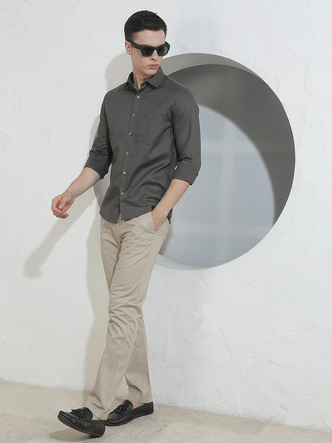 Contemporary Verdant Green Jacquard Shirt
