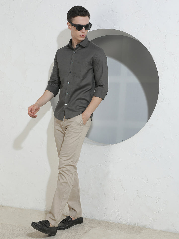 Contemporary Verdant Green Jacquard Shirt