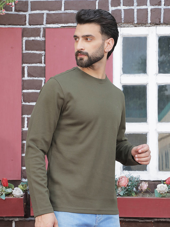 Olive Essential Crew Tee