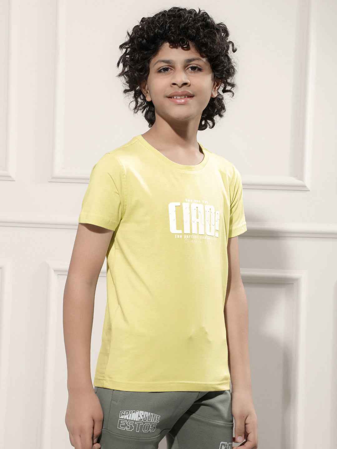 Green Typographic Print T-Shirt
