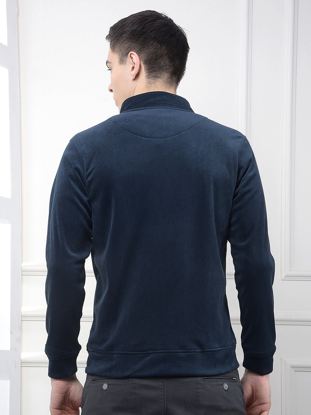 Navy Blue Stylish Sweatshirt