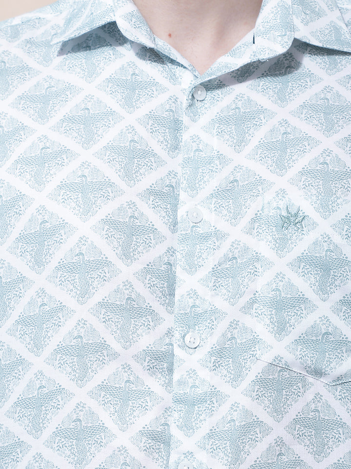 Green Animal Print Shirt