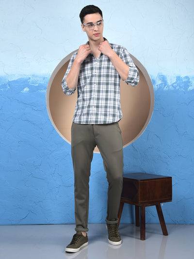 Grey Checked 100% Cotton Shirt