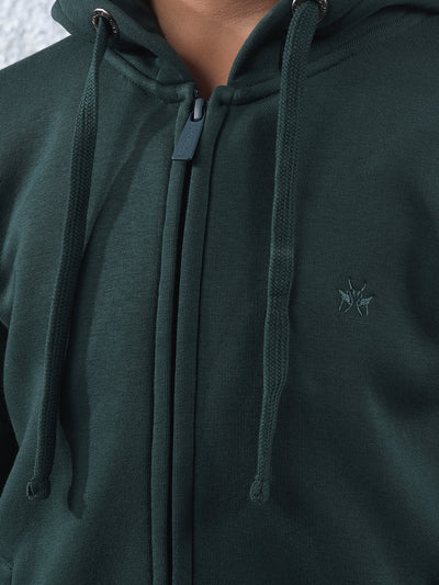 Green Hooded Neck Sweatshirt