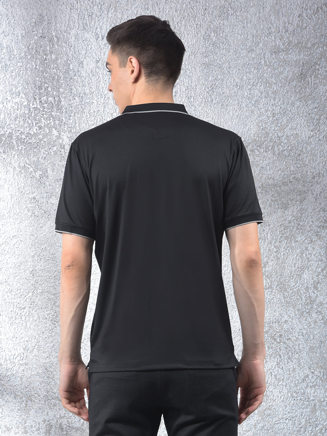 Swanky Black Polo Neck T-Shirt