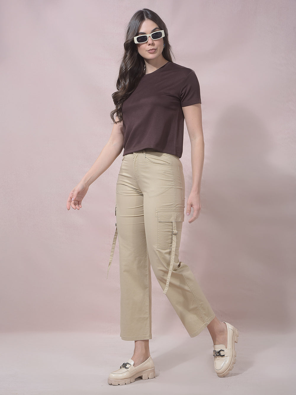 QuillMocha Brown Cropped Tee