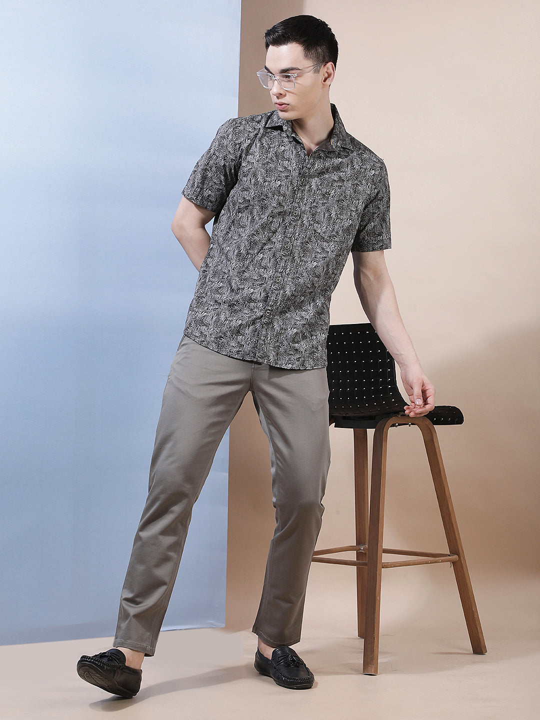 Green Floral Print Shirt