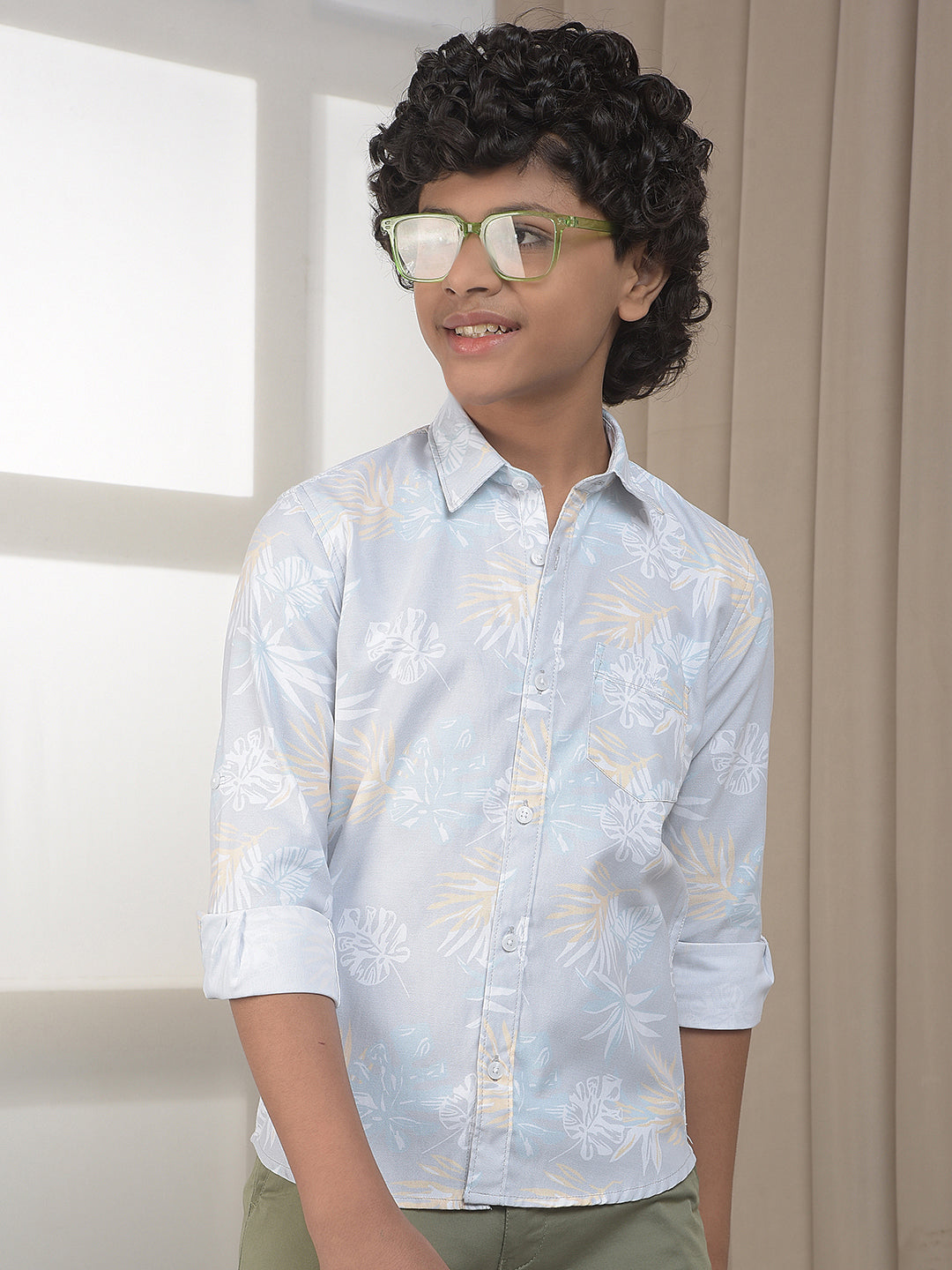 Multi-Color Floral Print 100% Cotton Shirt