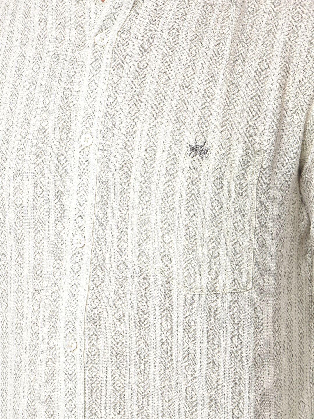 Urban Straight White Printed Shirt